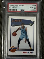 2019 PANINI HOOPS #297 JA MORANT RC GRIZZLIES PSA 10