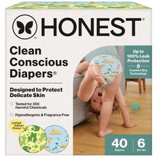 Honest Company Clean Conscious Diapers Size 6 40 Count UR Ribbiting Waddle It Be