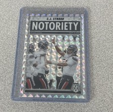 2025 Mosaic Football CJ Stroud Notoriety Silver Mosaic Prizm No.5