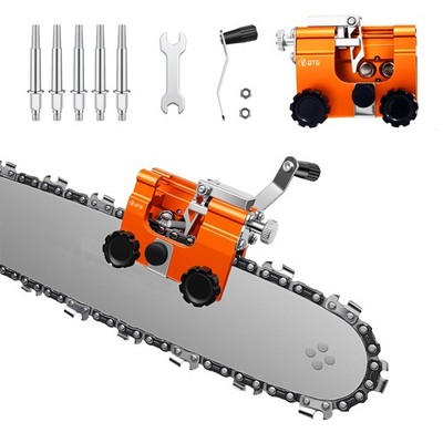 QTG Manual Chain Saw Sharpener,Adjustable Clamp & Precision Multicolor 