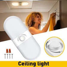 Rv Interior Led 12v-24v Light Dome Overhead Ceiling Tri-colors Lamp Super Bright