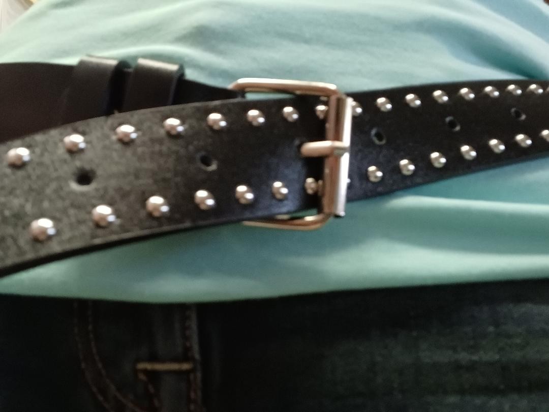 5542 Women\'s Western Studded Belt, True Black Nocona Women main image 4