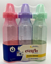 VTG Vintage 2003 Evenflo Classic Baby Bottles 3 pack Multicolor sensitive 8oz