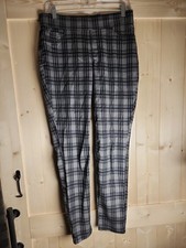 Nine West Jeans Sz 6 Plaid Gray & Black Dress Pants Stretch