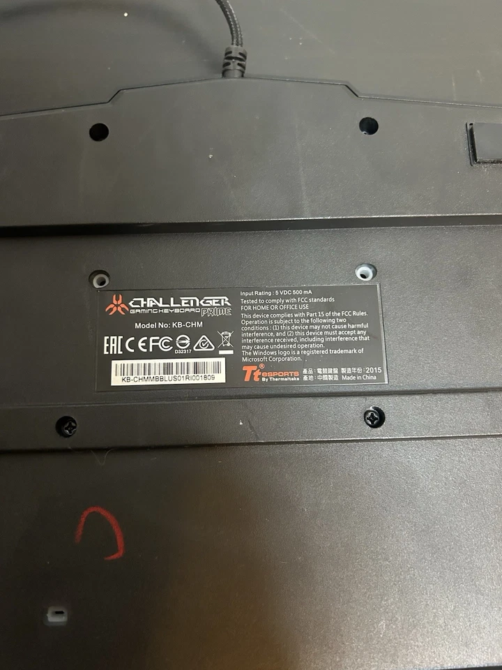 Thermaltake Tt Esports Challenger Prime Gaming Keyboard KB-CHM Working Red Light - Image 3 of 4