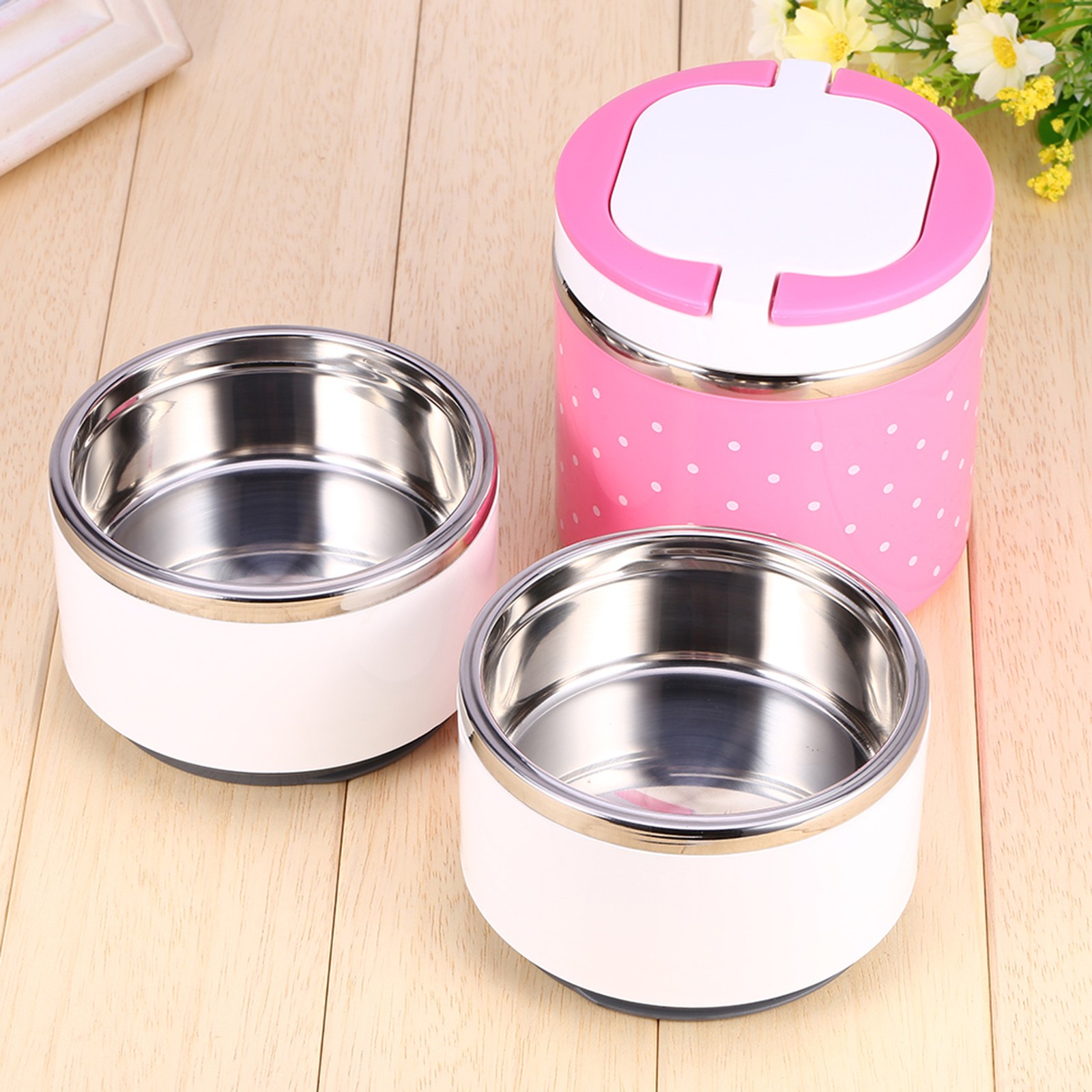 ㄧ3 Layer Stainless Steel Insulation Thermo Thermal Lunch Box Food Container Hot