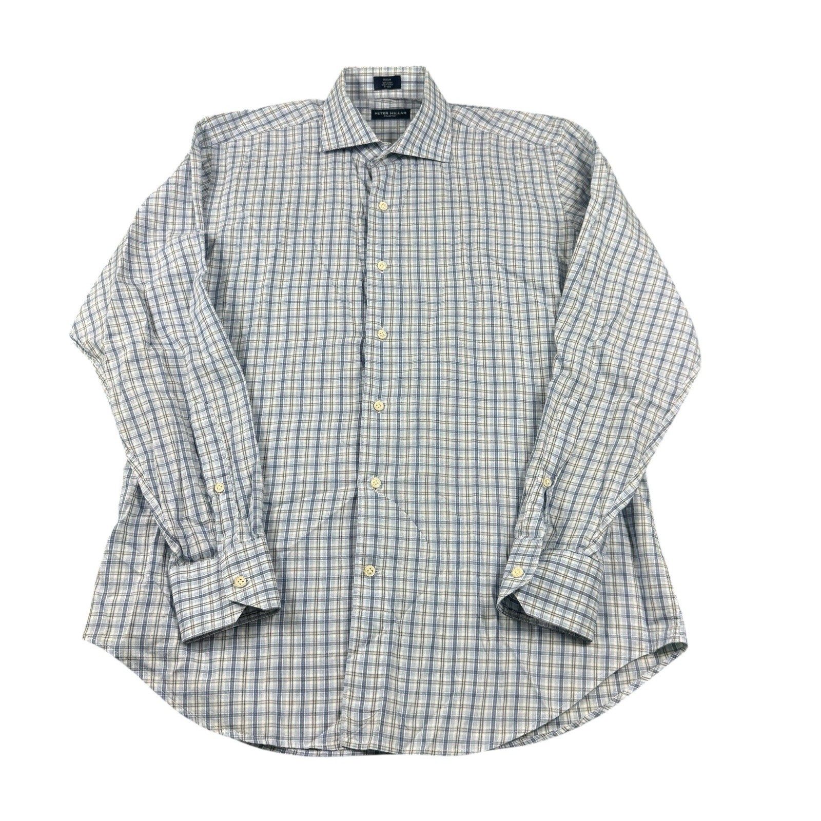 Peter Millar Collection Blue White Checked Cotton… - image 2