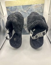 UGG Fluff Yeah Dark Black Slide Women's Slipper Sandals Size US 10