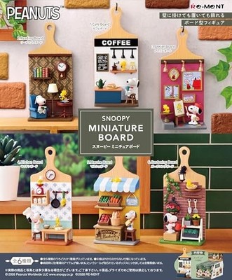 Re-Ment PEANUTS Snoopy Miniature Board Complete Set BOX of 6 Type Packs