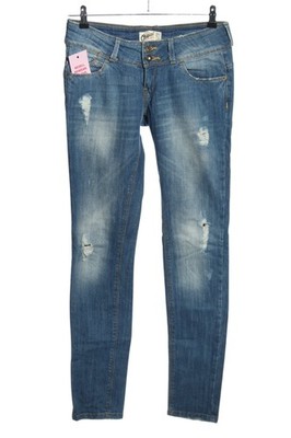 BERSHKA Slim Jeans Damen Jeans Gr. DE 38 blau Casual-Look