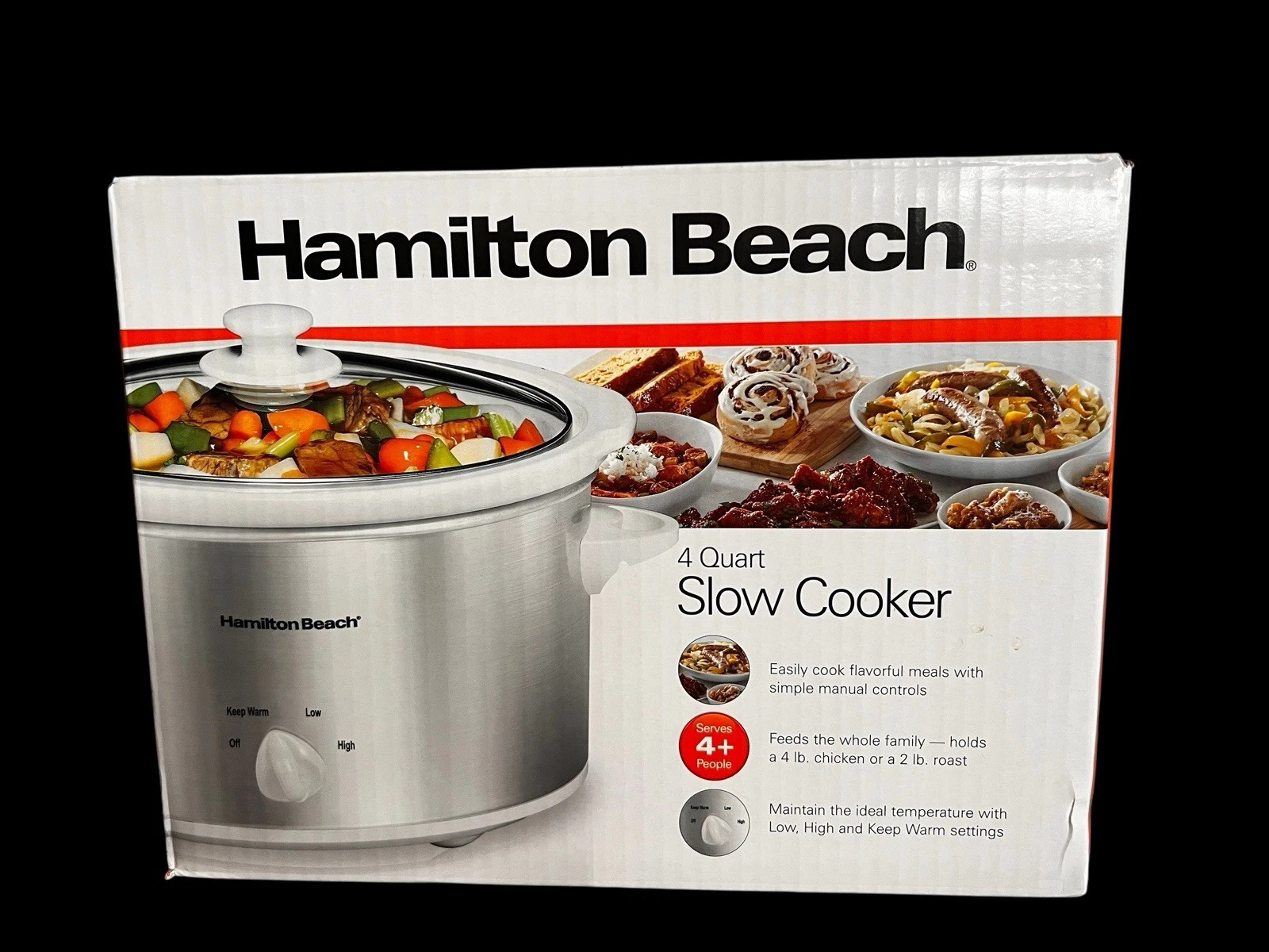 Hamilton Beach 4 qt Oval Slow Cooker Crock Pot NIB