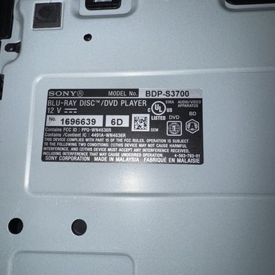 Sony BDP-S3700 Blu-ray Player for sale online | eBay