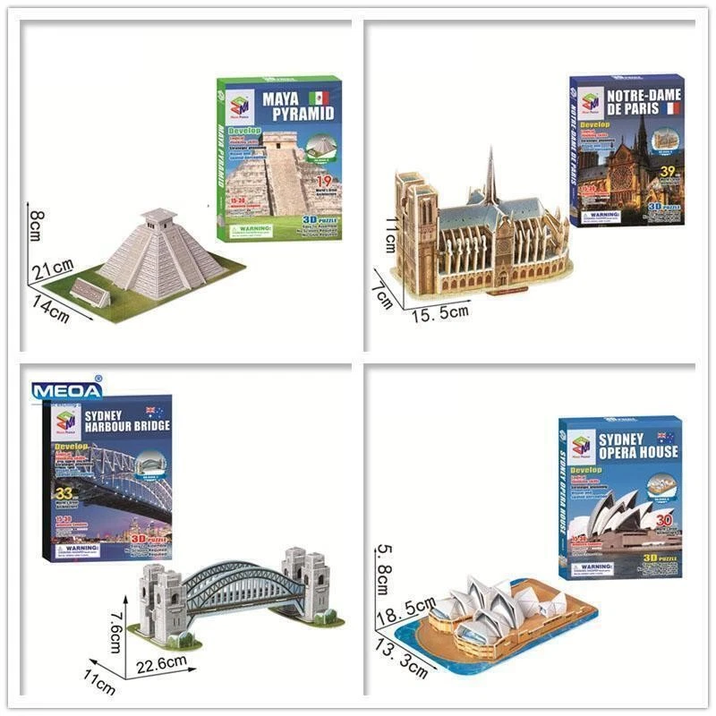 New 3D Puzzle DIY World Famous Architecture Building Puzzles Toys Gift Model - Image 3 of 4