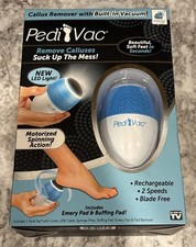 PediVac Callus Remover Built-In Vacuum Rechargeable Cordless Electric Foot File