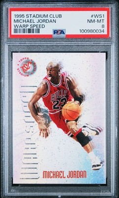 1995 Stadium Club Warp Speed Michael Jordan #WS1 PSA 8 NM-MT