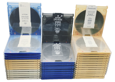 Used 38-Discs】Panasonic & TDK DVD-RAM 9.4GB Type-4 Double-Sided