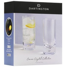 Image of Dartington Crystal Exmoor Highball Glasses Set of 2 Gift Boxed 39cl Clear