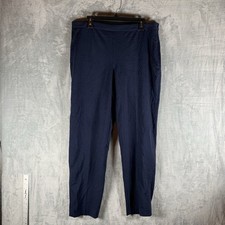 Boss Women's Dress Pants Navy Blue 12 Tapered Flat Front Side Zip Career Office