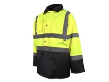 Image of Scan Hi-Vis Yellow/Black Motorway Jacket - L (44in)
