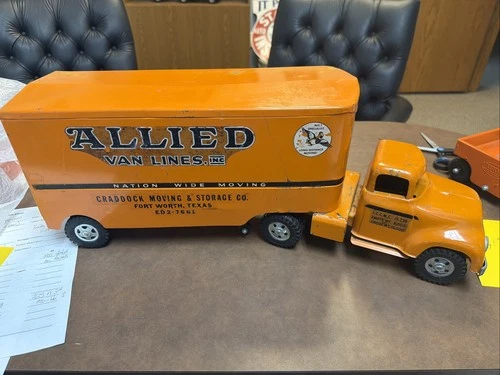 Tonka 1950's Private Label Allied Semi Truck & Trailer - Nice Original Piece!!