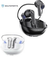 SoundPEATS Clear Wireless Earbuds Bluetooth 5.3 ENC Game Mode IPX4 Black/White