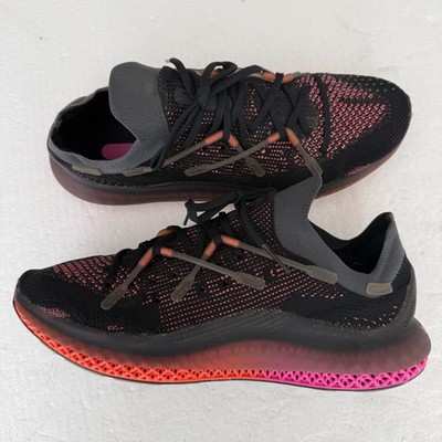 Size 11.5 - Adidas 4D Fusio Primeknit Black Orange Pink  FZ2414 Men's Shoes