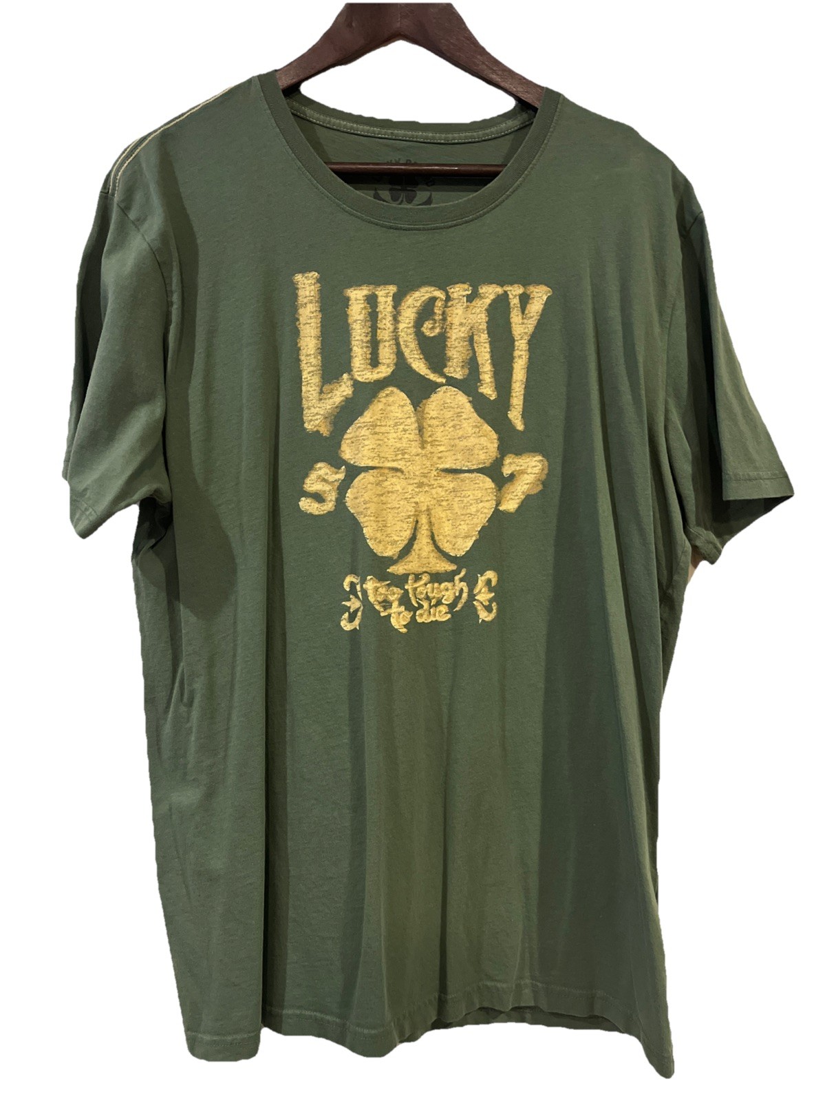 Lucky Brand Too tough to die Men's Short Sleeve T-Shirt XL Cotton St Patrick