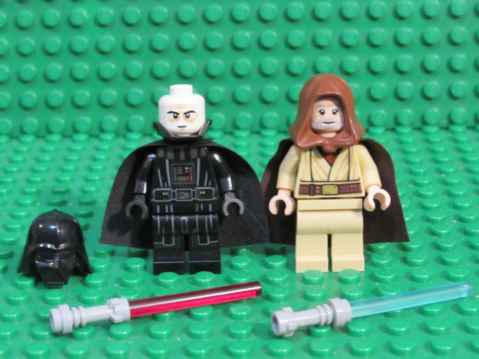 Lot of 2 Lego Star Wars Minifigures Obi Wan Kenobi Jedi Darth Vader Lord KV52 - Image 2 of 2