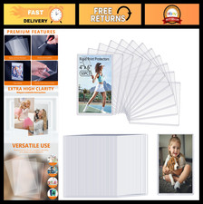 50PCS 4"x6" Rigid Photo Sleeves - Waterproof Hard Plastic Protectors for Cards