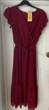 Grecerelle Dress large Summer shortsleeve chiffon style Maxi red