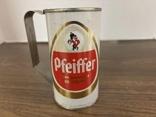 Vintage Pfeiffer Premium Beer Flat Top Beer Can with Handle Excellent Empty Can