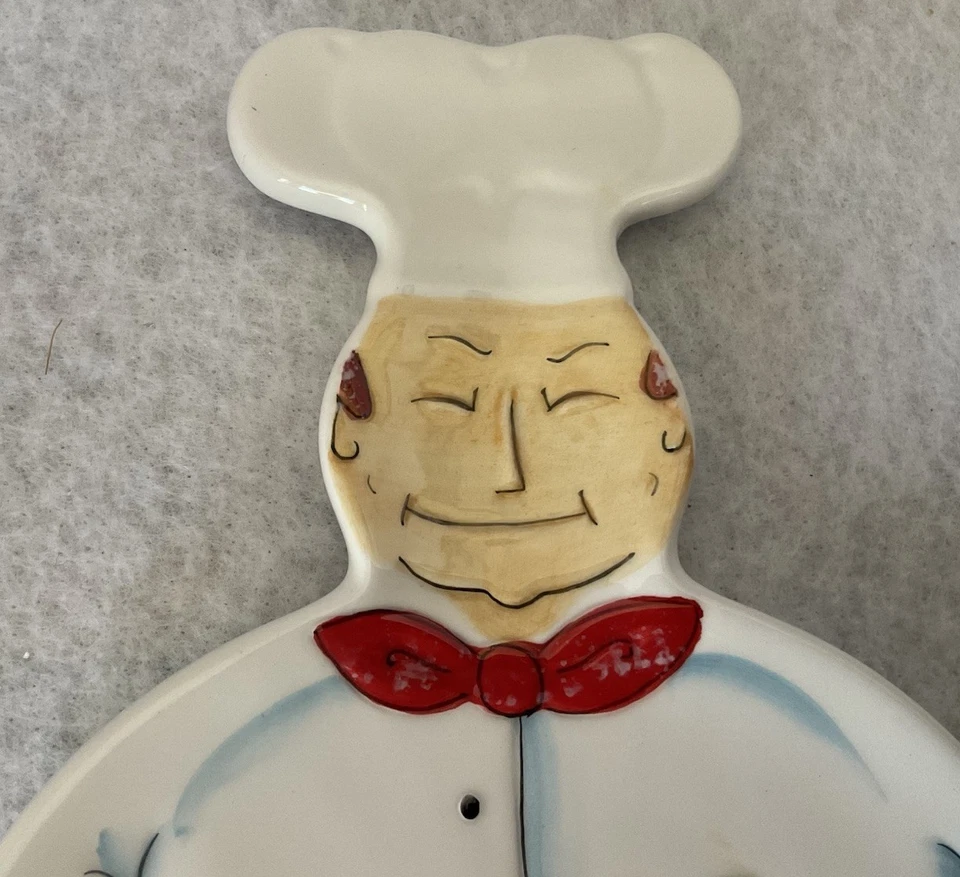 I. Godinger & Co. Ceramic Fat Chef Pouring Wine Spoon Rest Or Plate - Image 4 of 4
