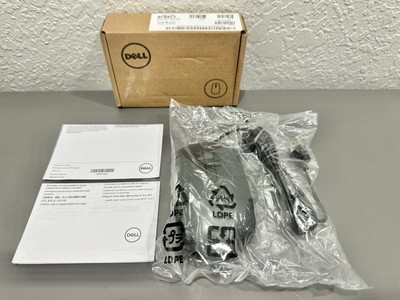 Dell MS116-BK Optical Wired Mouse - New Open Box, Black, USB Scroll