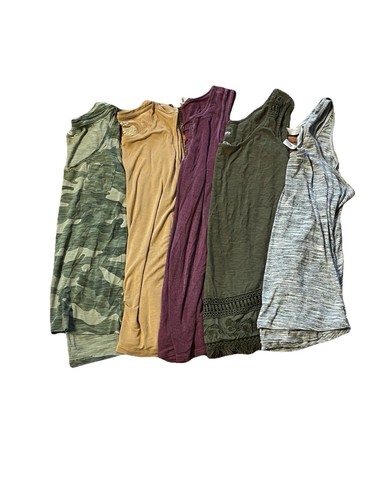 Bundle Of 5 - Women’s Small Sleeveless Tops - Assorted Brands Tank Tops