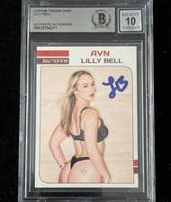 Lilly Bell Signed Custom Trading Card BAS Beckett COA Autograph Grade 10