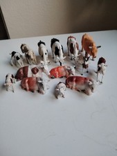 Vintage Britains and Non-Britains Farm Cows and a Bull (14 Total)