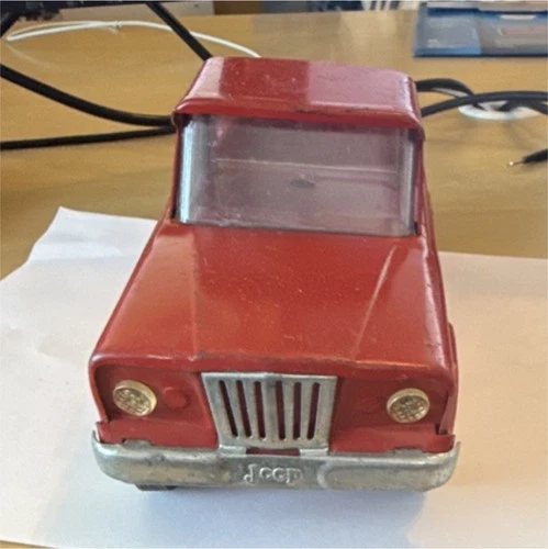 Tonka Jeep Vintage Tin Red Pickup Truck Toy Vehicle for Kids Ages 8-11 Years