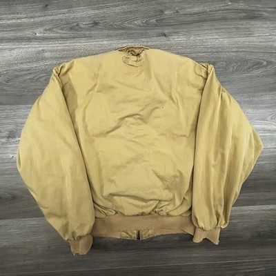 Vintage Avirex Jacket Mens Medium Beige Canvas Bomber Army Air