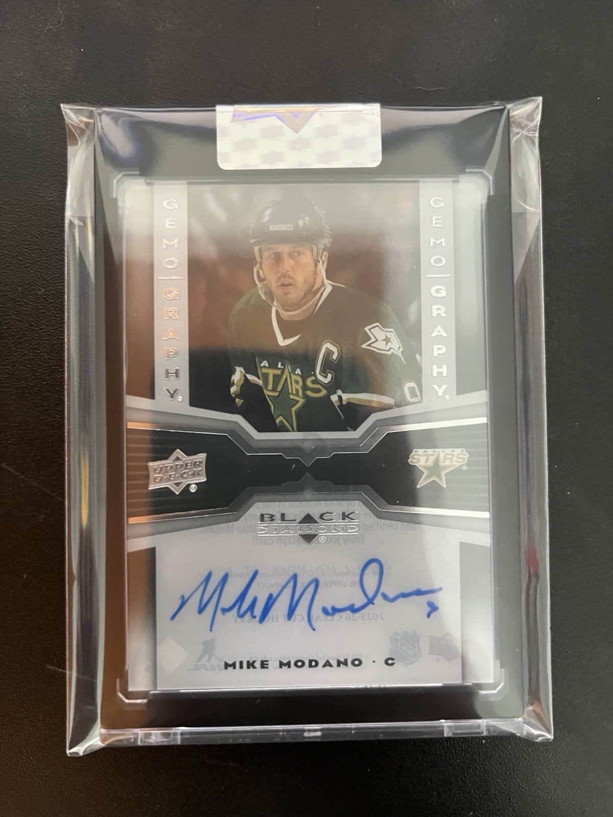 2025-26 Clear Cut Mike Modano Demography Auto SSP #GA-MO Dallas Stars