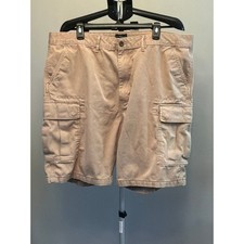 Levi Strauss Two Horse Brand Mens 42 Cargo Shorts Beige Khaki Ripstop Cotton EUC