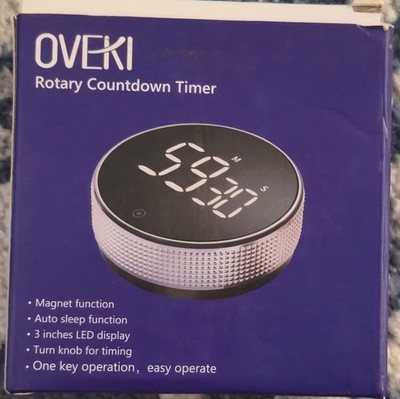 OVEKI Rotary Countdown Timer LED, Magnet & Auto Sleep Function 3  LED Display