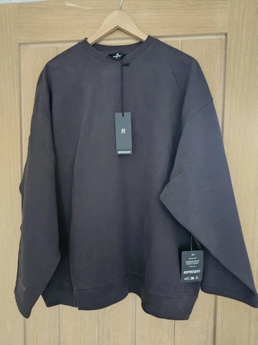 Represent Owners Club Sweatshirt Size M Oversized Black Crew Neck - NEW