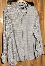 Chaps classic oxford Blue Checkered Button Down Sz 2XL