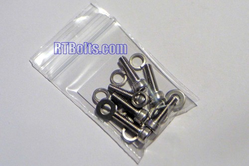 Harley Carb Float Bowl Screws (4 + 2 xtras) Keihin CV & Mikuni - Allen Stainless - Picture 10 of 11