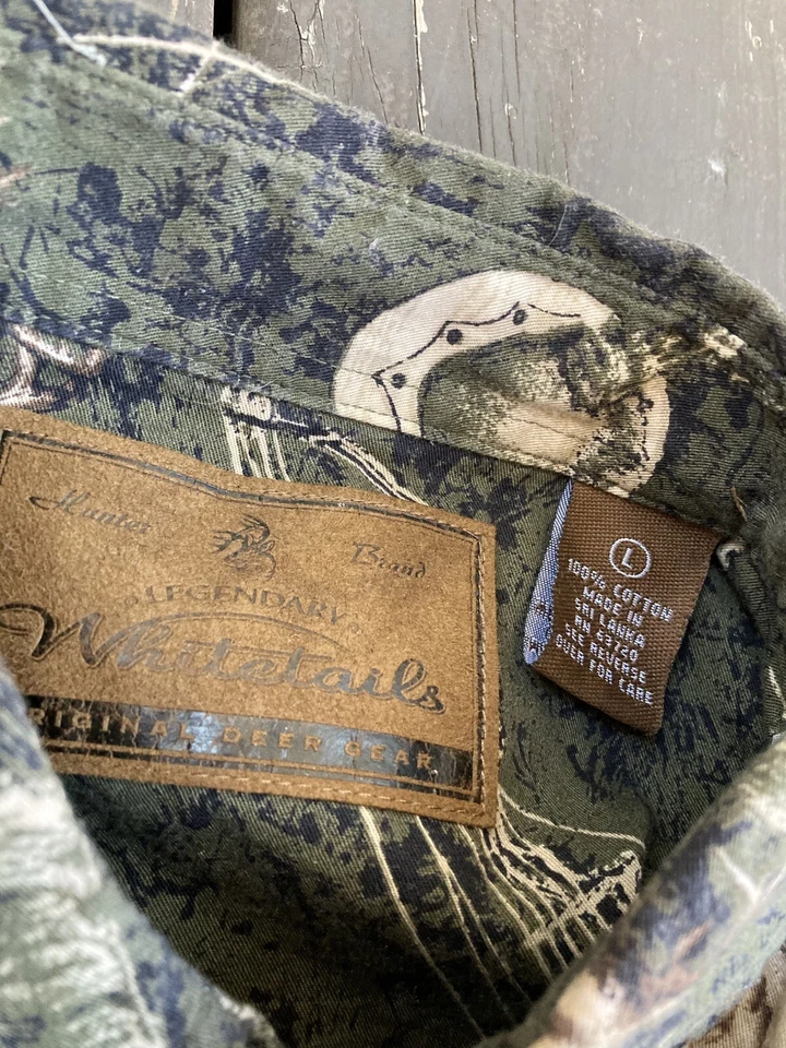 Legendary Whitetails Original Deer Gear Buck  Button Shirt Large Camo Hunting - Image 3 of 4