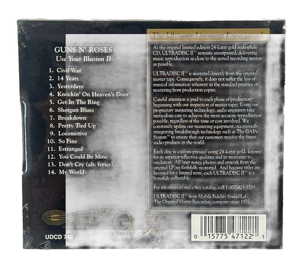 Guns N' Roses Use Your Illusion II MFSL 24kt Gold CD Original Master Recording Foto 2 de 4