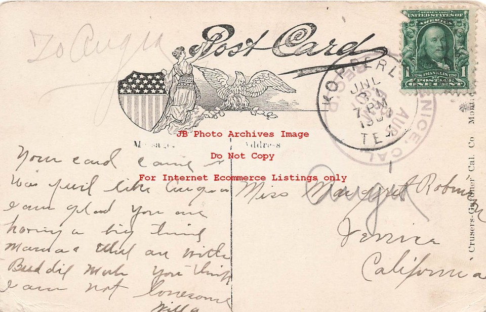 TX, Kopperl, Texas, Robinson Bluff, Brozos River, 1907 PM eBay