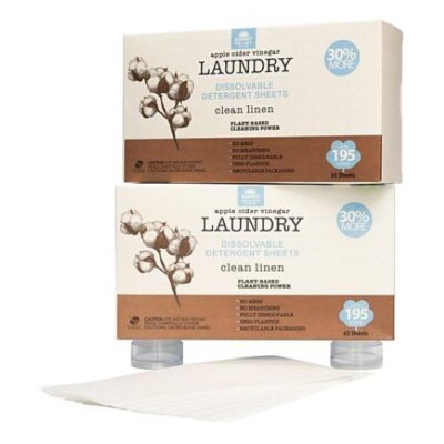 Sunny Valley Orchard Clean Linen 390 Load Dissolvable Laundry Sheets 2 Boxes New