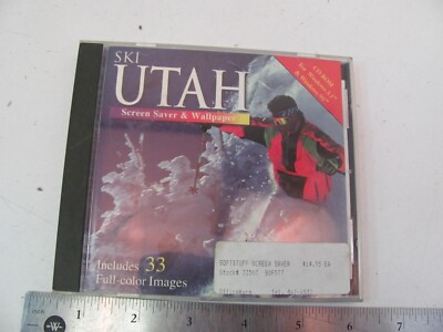 VINTAGE OBSCURE WINDOWS SOFTWARE SOFTSTUFF SCREEN SAVER WALLPAPER PAK SKI UTAH