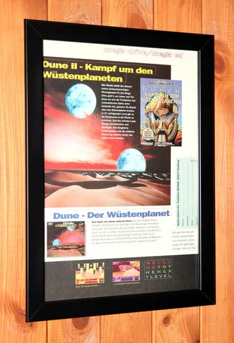 Dune II The Building of a Dynasty Sega Genesis Promo mini Poster Ad Page Framed